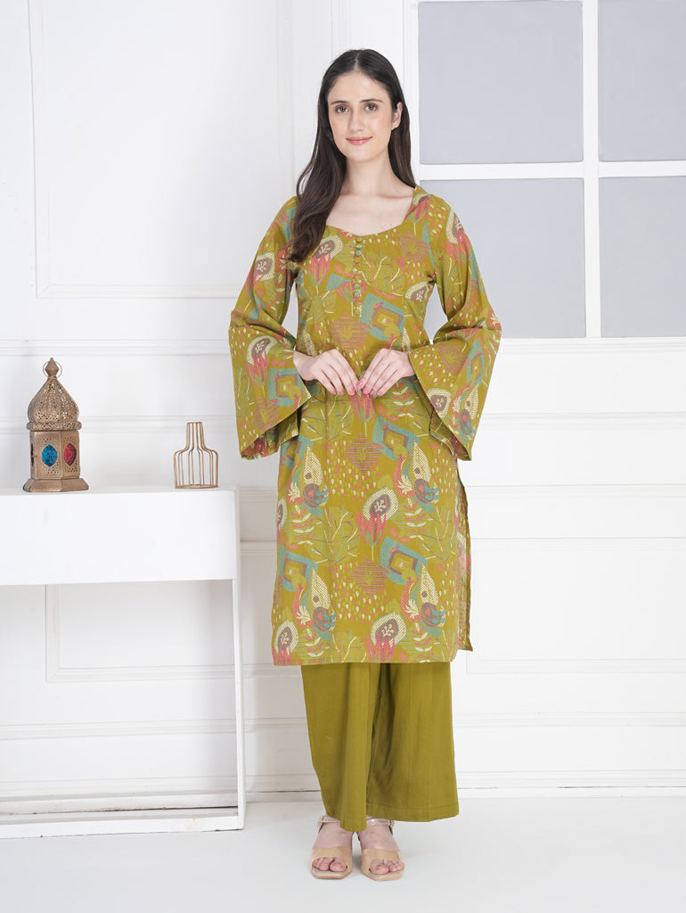 Printed Kurta Palazzo Set
