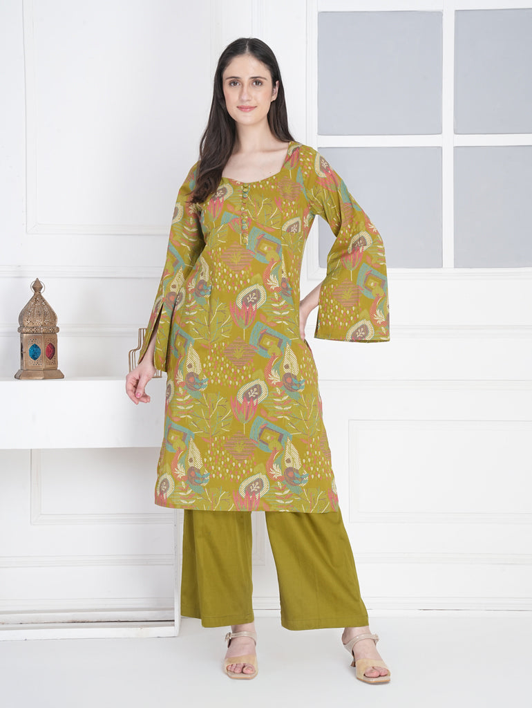Printed Kurta Palazzo Set