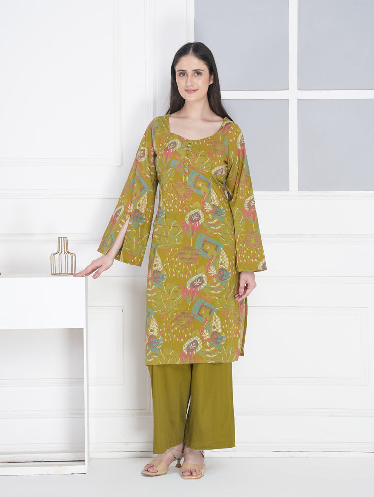 Printed Kurta Palazzo Set